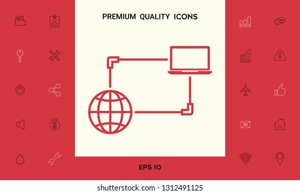 Internet connection, Data Exchange, Transfer Concept  Icon. Graphic elements for your design