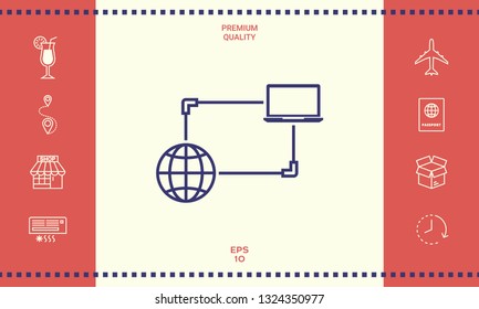 Internet connection, Data Exchange, Transfer Concept  Icon. Graphic elements for your design
