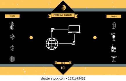 Internet connection, Data Exchange, Transfer Concept  Icon. Graphic elements for your design