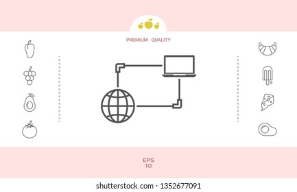 Internet connection, Data Exchange, Transfer Concept  Icon. Graphic elements for your design