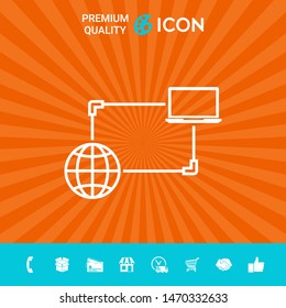 Internet connection, Data Exchange, Transfer Concept Icon. Graphic elements for your design