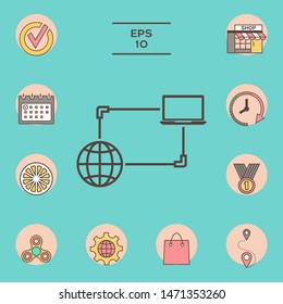 Internet connection, Data Exchange, Transfer Concept Icon. Graphic elements for your design