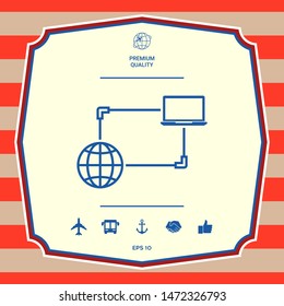 Internet connection, Data Exchange, Transfer Concept Icon. Graphic elements for your design