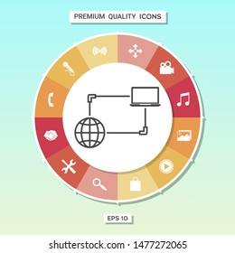 Internet connection, Data Exchange, Transfer Concept Icon. Graphic elements for your design