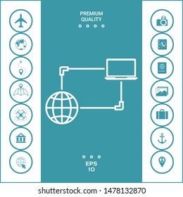 Internet connection, Data Exchange, Transfer Concept Icon. Graphic elements for your design