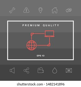 Internet connection, Data Exchange, Transfer Concept Icon. Graphic elements for your design