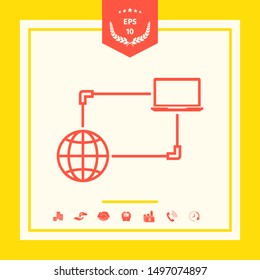 Internet connection, Data Exchange, Transfer Concept Icon. Graphic elements for your design