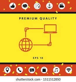 Internet connection, Data Exchange, Transfer Concept Icon. Graphic elements for your design