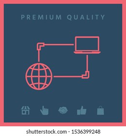 Internet connection, Data Exchange, Transfer Concept Icon. Graphic elements for your design