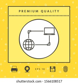 Internet connection, Data Exchange, Transfer Concept Icon. Graphic elements for your design