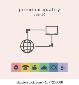 Internet connection, Data Exchange, Transfer Concept Icon. Graphic elements for your design