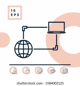 Internet connection, Data Exchange, Transfer Concept Icon. Graphic elements for your design