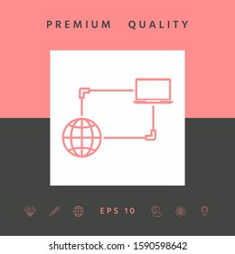 Internet connection, Data Exchange, Transfer Concept Icon. Graphic elements for your design