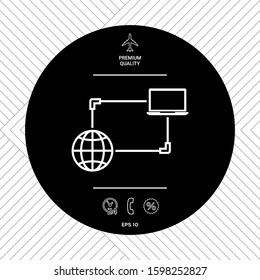 Internet connection, Data Exchange, Transfer Concept Icon. Graphic elements for your design