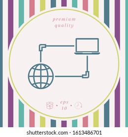 Internet connection, Data Exchange, Transfer Concept Icon. Graphic elements for your design