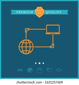 Internet connection, Data Exchange, Transfer Concept Icon. Graphic elements for your design