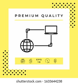 Internet connection, Data Exchange, Transfer Concept Icon. Graphic elements for your design