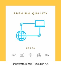 Internet connection, Data Exchange, Transfer Concept Icon. Graphic elements for your design