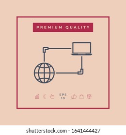 Internet connection, Data Exchange, Transfer Concept Icon. Graphic elements for your design