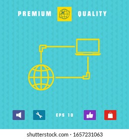 Internet connection, Data Exchange, Transfer Concept Icon. Graphic elements for your design