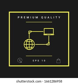 Internet connection, Data Exchange, Transfer Concept Icon. Graphic elements for your design
