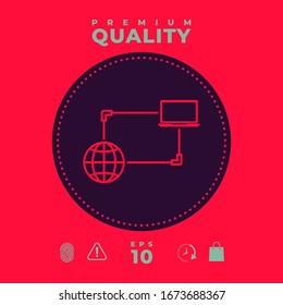 Internet connection, Data Exchange, Transfer Concept Icon. Graphic elements for your design