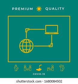 Internet connection, Data Exchange, Transfer Concept Icon. Graphic elements for your design