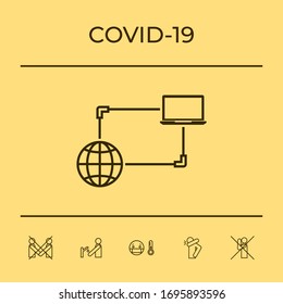 Internet connection, Data Exchange, Transfer Concept Icon. Graphic elements for your design