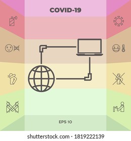 Internet connection, Data Exchange, Transfer Concept Icon. Graphic elements for your design