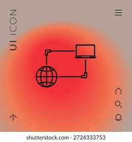 Internetverbindung, Datenaustausch, Übertragungskonzept Symbol
