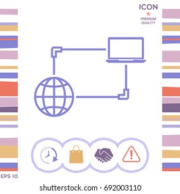 Internet connection, Data Exchange, Transfer Concept  Icon