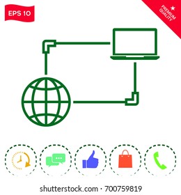 Internet connection, Data Exchange, Transfer Concept  Icon