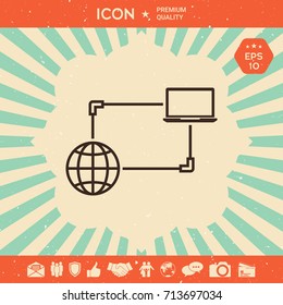 Internet connection, Data Exchange, Transfer Concept  Icon