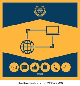 Internet connection, Data Exchange, Transfer Concept  Icon