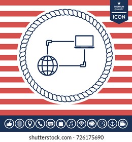 Internet connection, Data Exchange, Transfer Concept  Icon