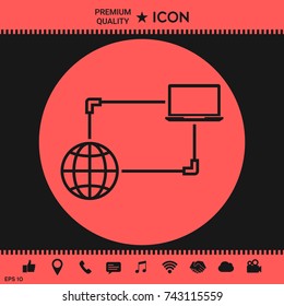 Internet connection, Data Exchange, Transfer Concept  Icon