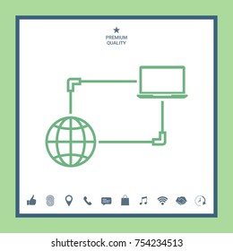 Internet connection, Data Exchange, Transfer Concept  Icon