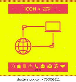 Internet connection, Data Exchange, Transfer Concept  Icon