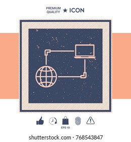 Internet connection, Data Exchange, Transfer Concept  Icon
