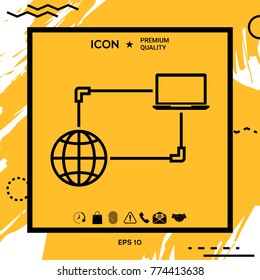 Internet connection, Data Exchange, Transfer Concept  Icon