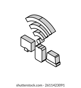 internet connection devices isometric icon vector. internet connection devices sign. isolated symbol illustration