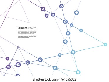Internet connection geometric shapes. Vector graphic design.