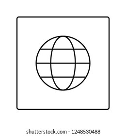 Internet connection globe vector icon eps 10