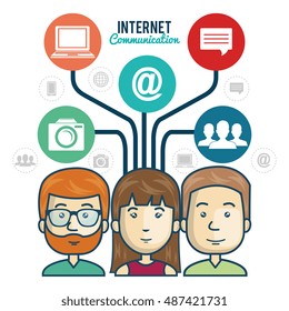internet connection group persons graphic