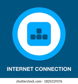 internet connection icon. flat illustration of internet connection vector icon for web