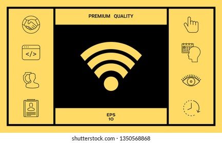 Internet connection icon. Graphic elements for your design