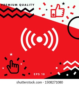 Internet connection icon. Graphic elements for your design