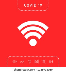 Icono de conexión a Internet. Elementos gráficos para su diseño