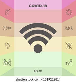 Icono de conexión a Internet. Elementos gráficos para su diseño