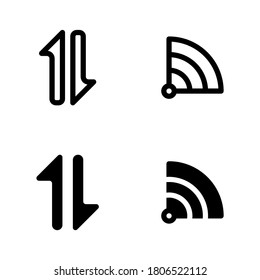 Internet connection icon. Outline and glyph style